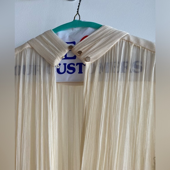 Clemence High Neck Midi Dress - Cream - Picture 13 of 13